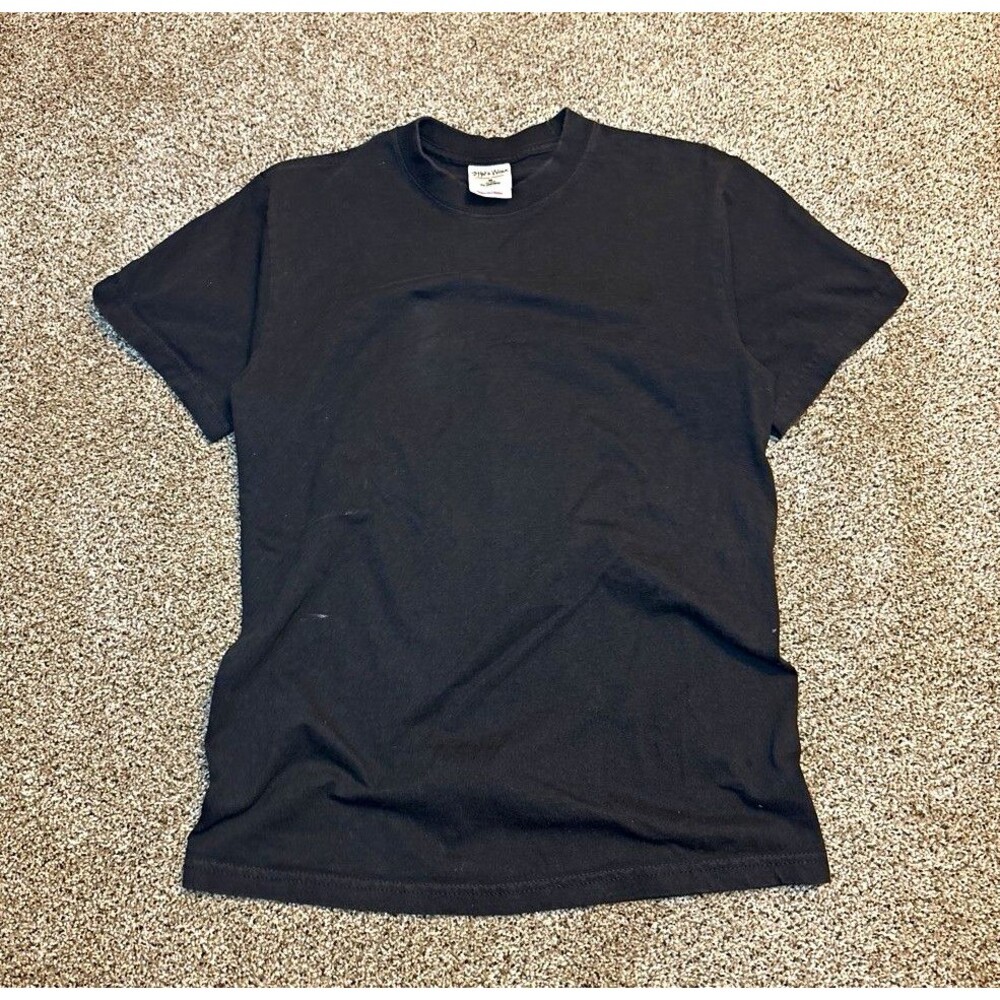 SHAKA WEAR Super Max Heavy Mens M Black Cotton Solid Crew Neck Heavyweight Tee
